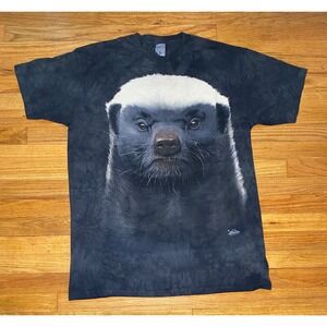 The Mountain Honey Badger T-Shirt Mens XL Black Tie Dye Vincent Hie 2013 NWOT